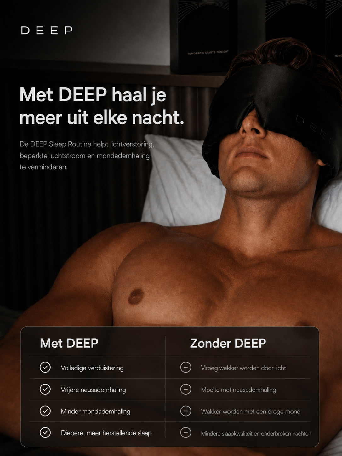 Met DEEP haal je meer uit elke nacht — met vs. zonder DEEP