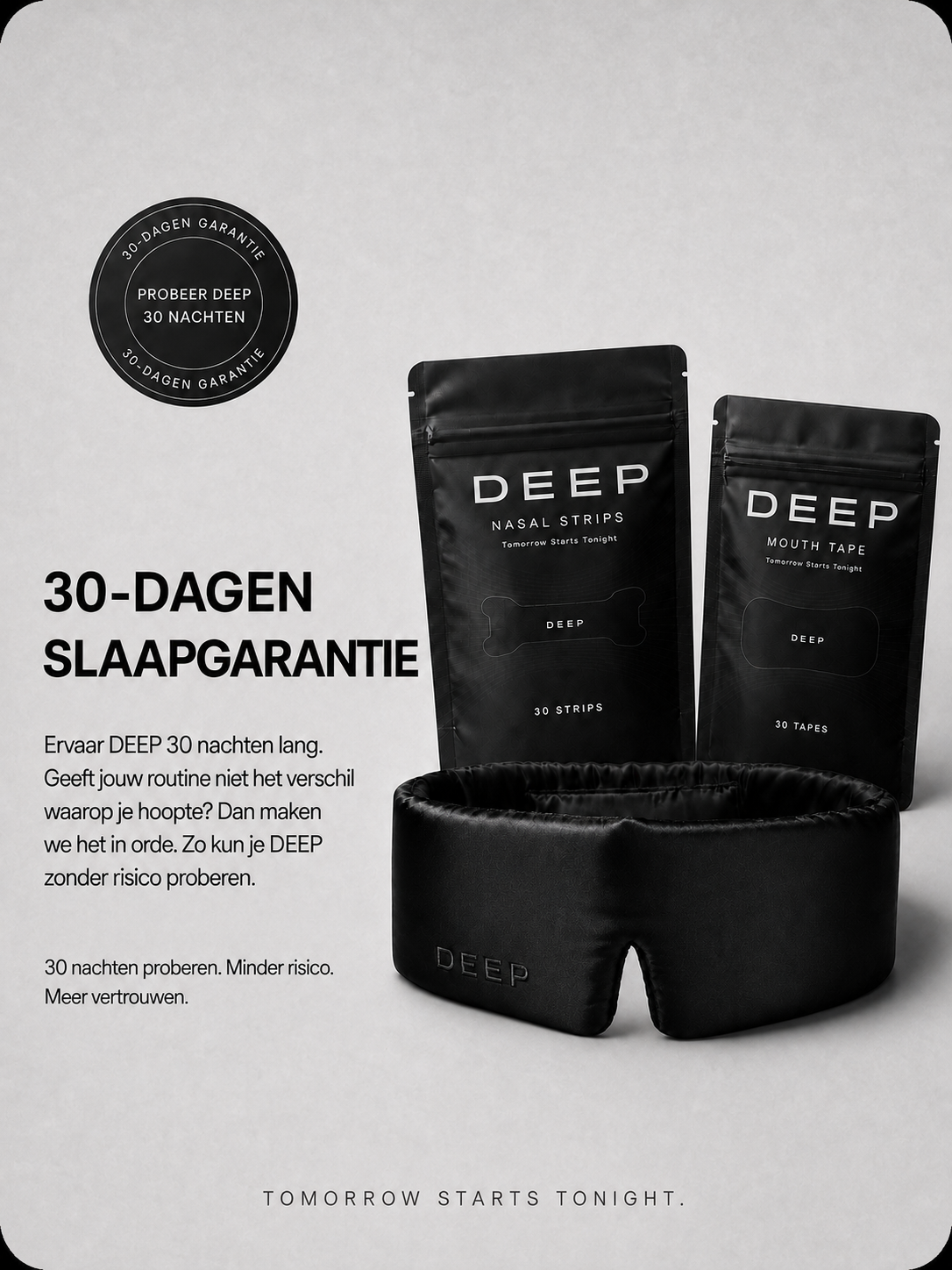 30-dagen slaapgarantie — probeer DEEP 30 nachten