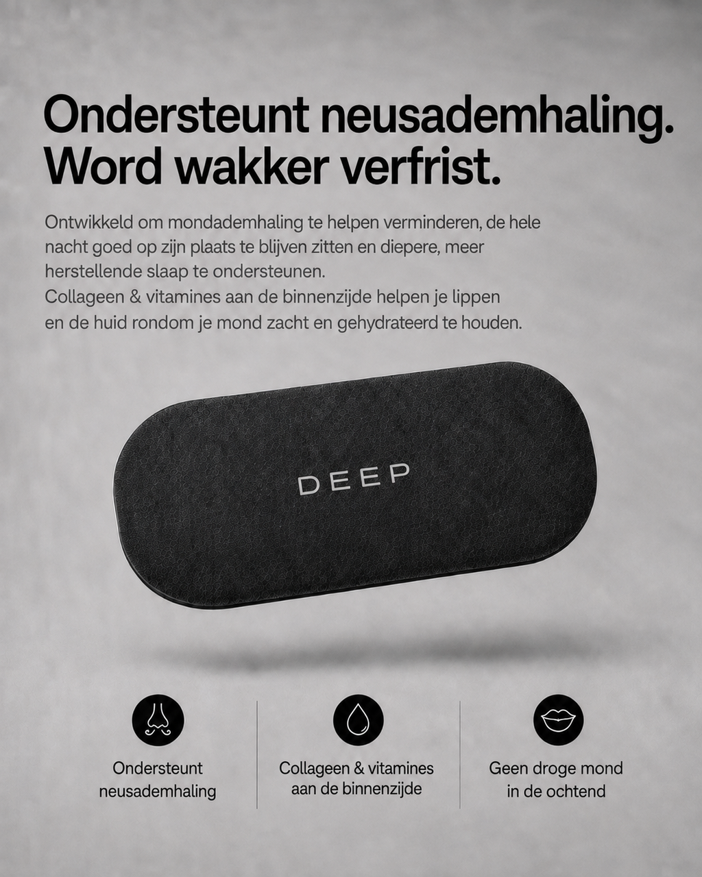 DEEP mondtape — ondersteunt neusademhaling