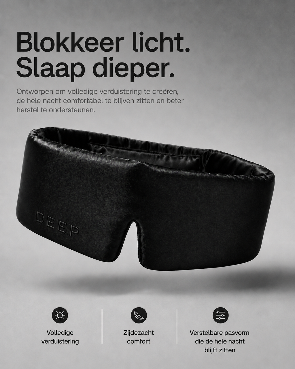 DEEP slaapmasker — blokkeer licht